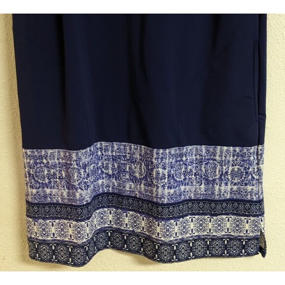 TALBOTS Cabana Life Sleeveless Swim Dress Navy Blue Size Small - Picture 6 of 9